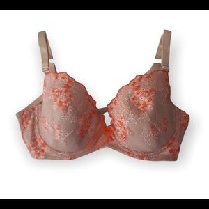 Orange Lace Full Cup Bra